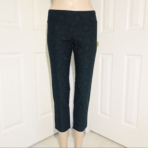 Margaret M pull on floral print skinny cropped XS